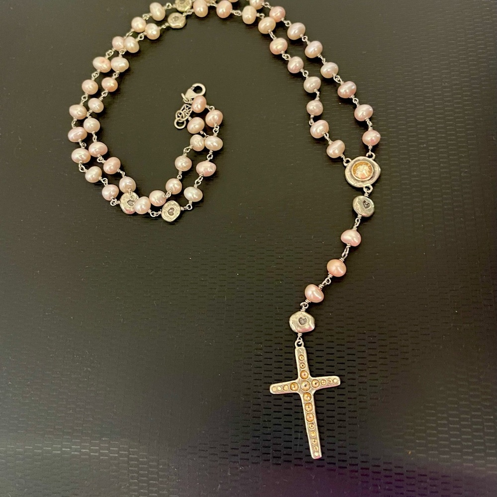 Waxing poetic rosary necklace